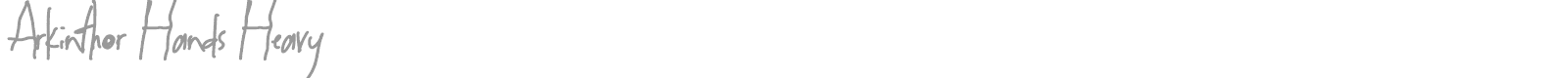 Arkinthor Hands font preview